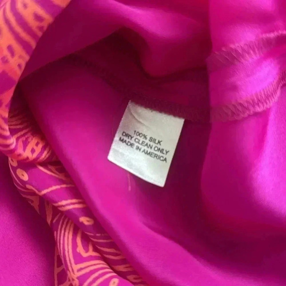Amanda uprichard pink and orange silk shift dress - Picture 6 of 8